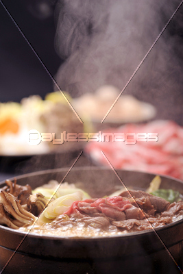 素材 スキヤキと湯気-7